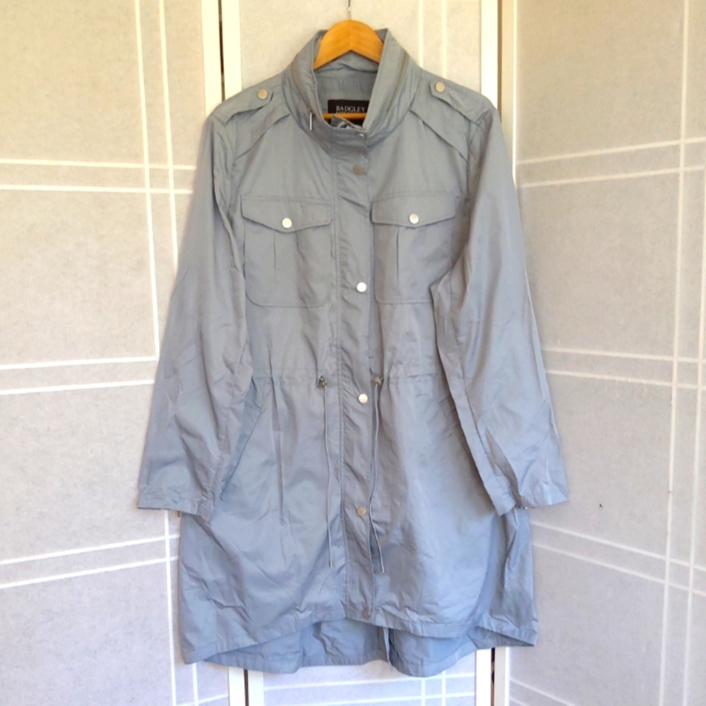 NWOT! Badgley Mischka gray jacket windbreaker